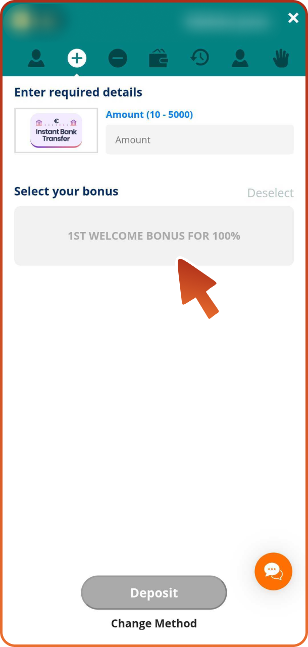 Choose Locowin bonus by clicking on it.