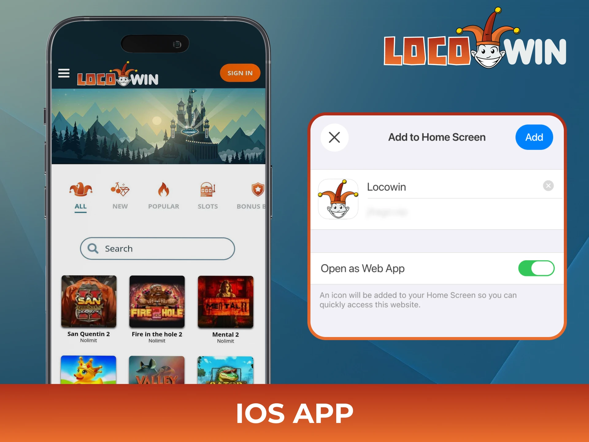 Install the Locowin iOS App and place bets on your iPhone easily.