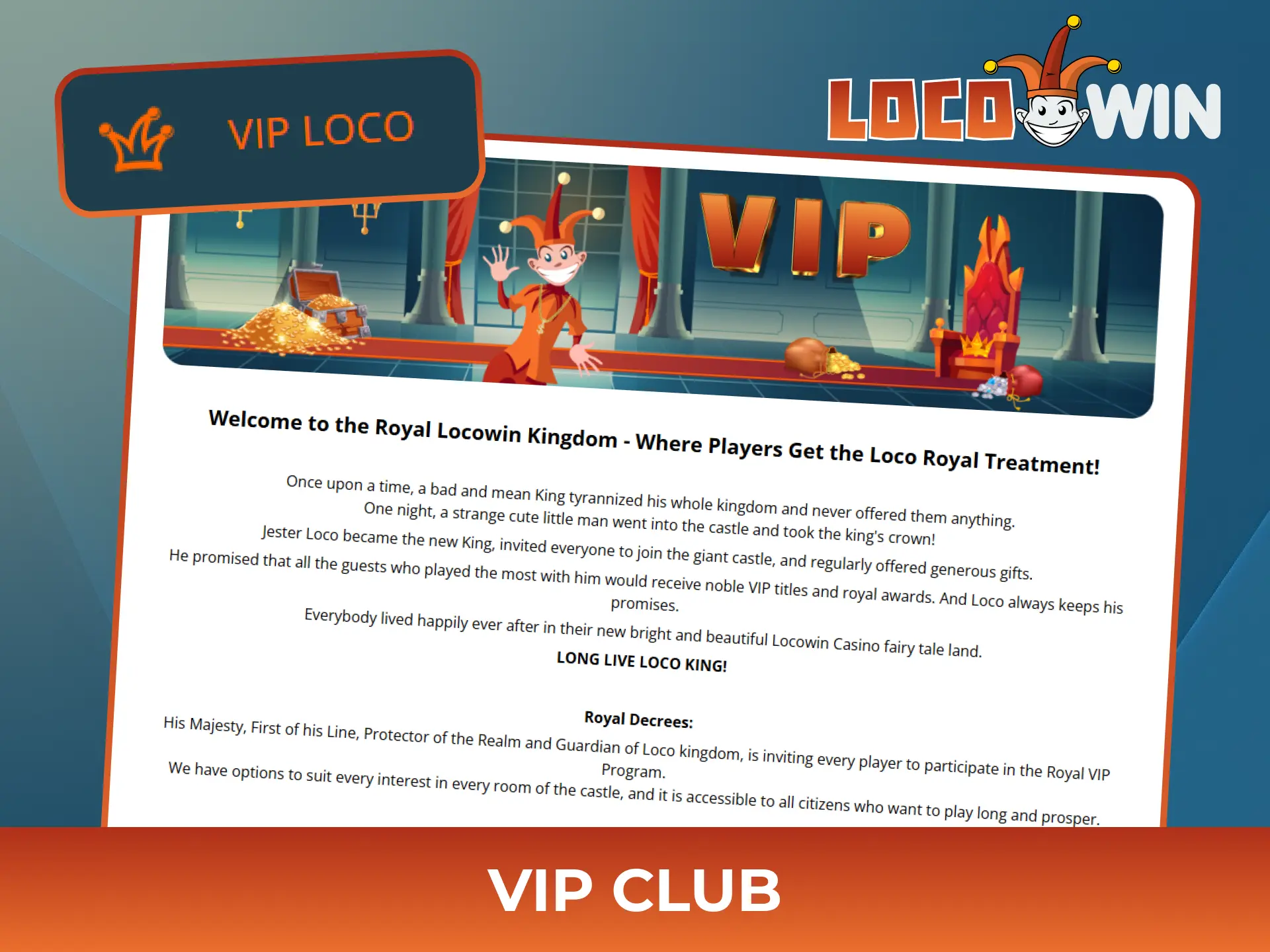 Join the exclusive Locowin VIP Club for elite rewards and bonuses.
