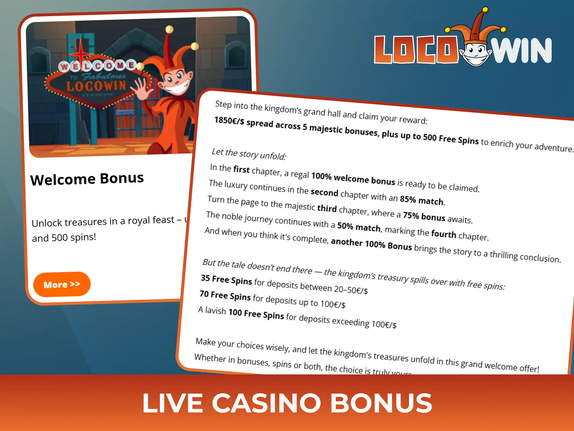 Use Locowin live casino bonus to win more.