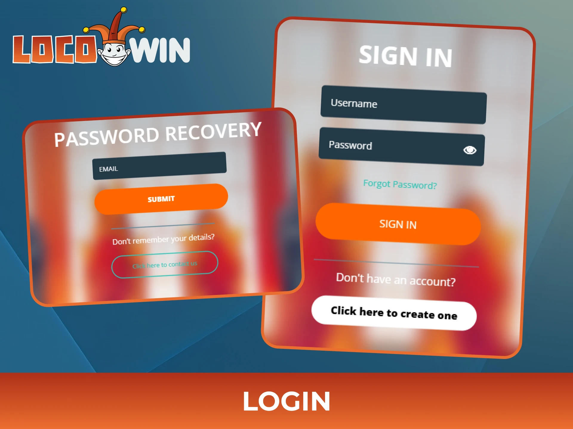 Log into your Locowin account in few taps.