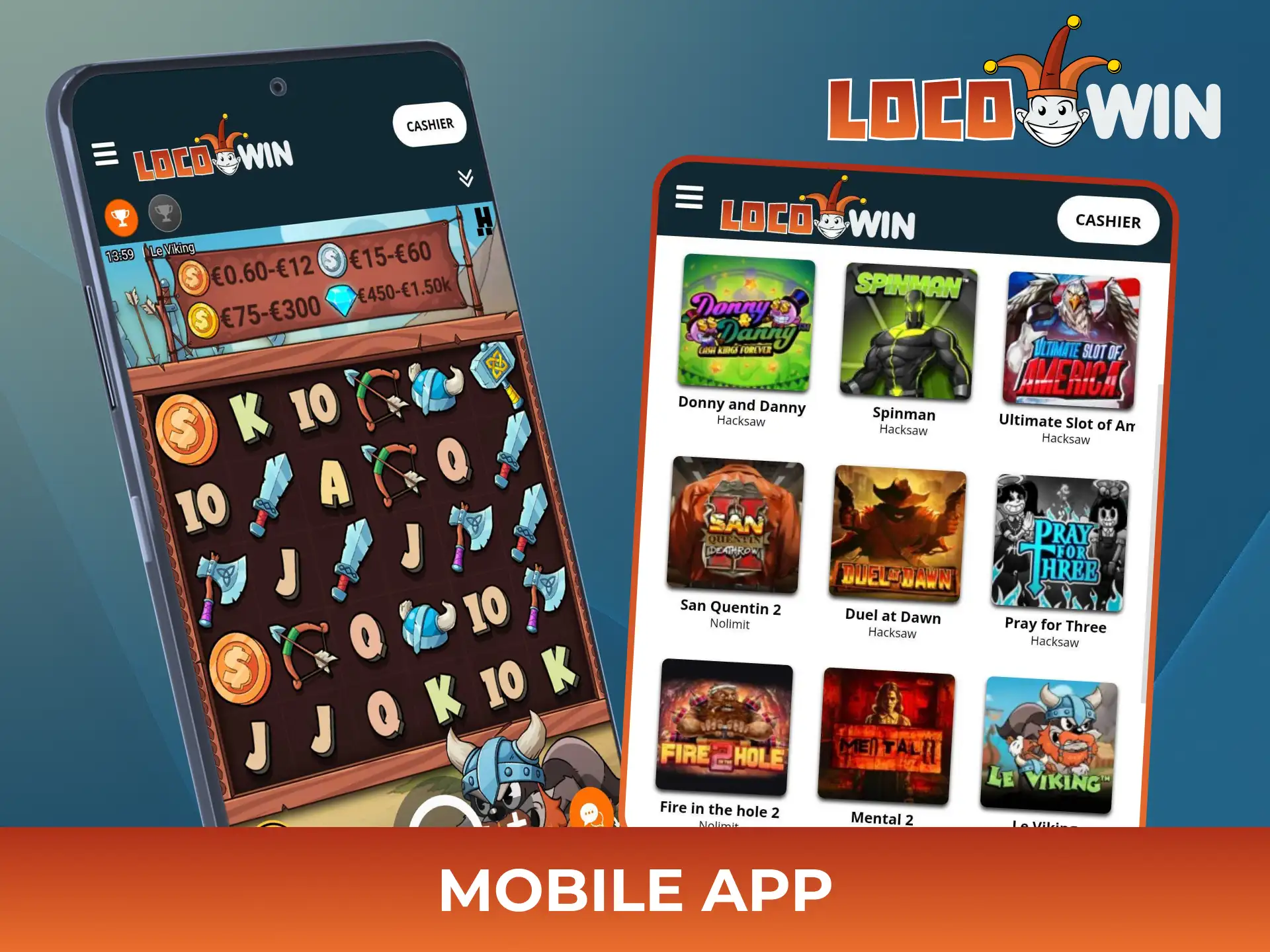Play slots on go with Locowin PWA app.