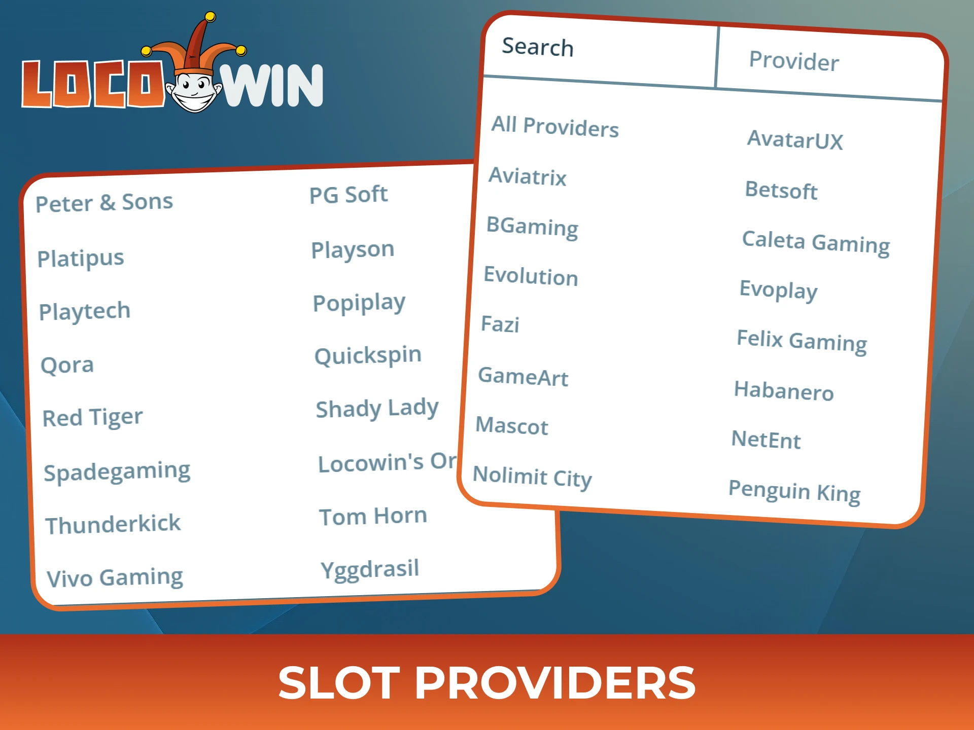 Try many games from different trusted providers and choose your favourites at Locowin casino.