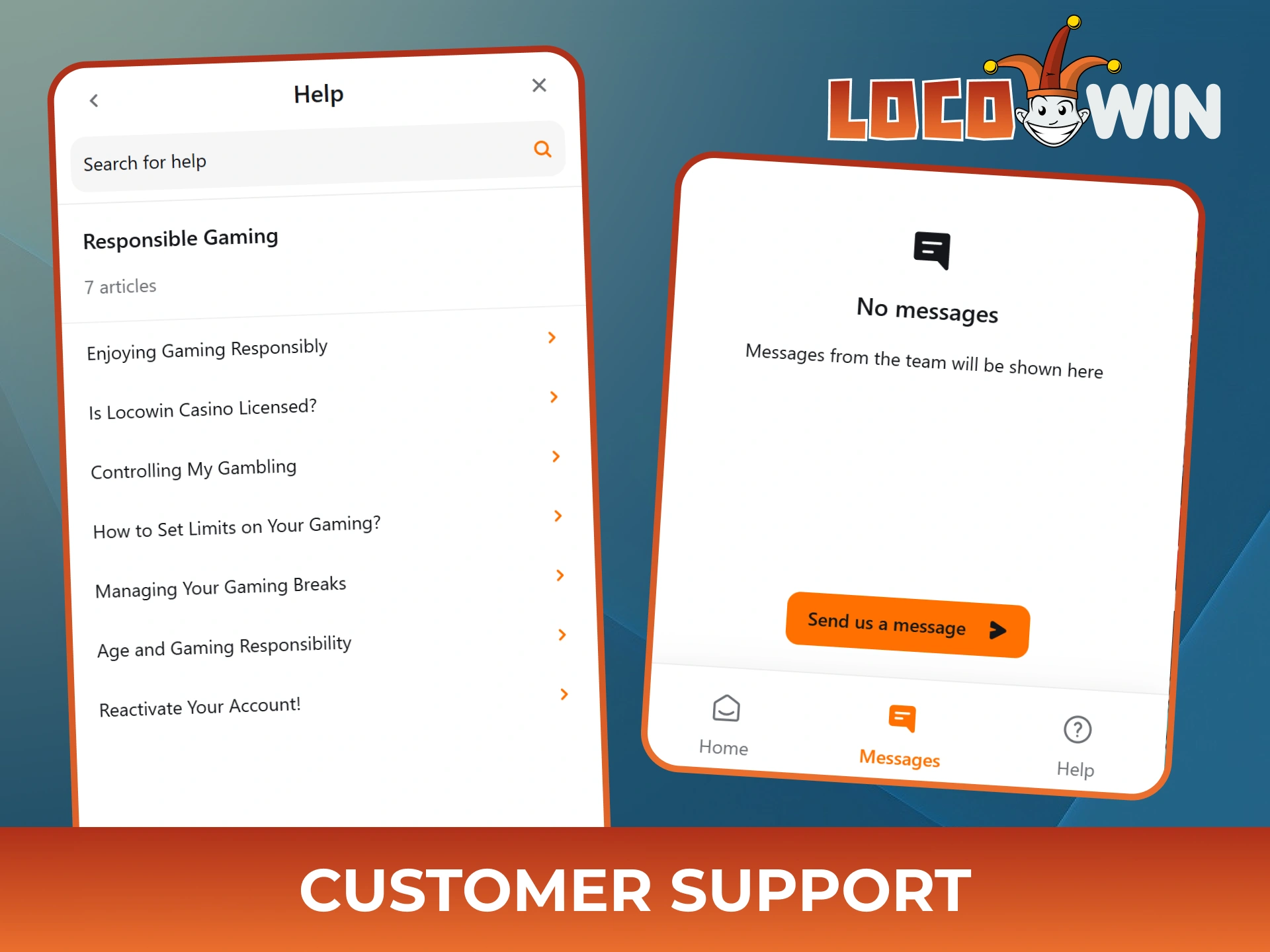 Contact Locowin support team for any Locowin slots related problems.