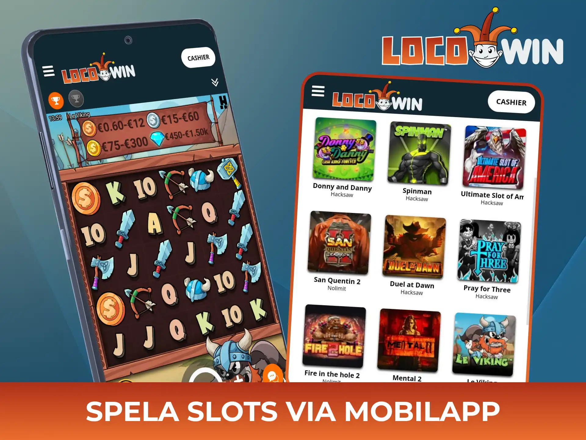 Spela slots när du är på språng med Locowin PWA-appen.
