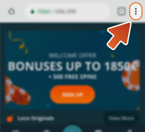 Use the share icon to get Android Locowin app.