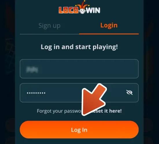 Type in your login or password to fast access for your Locowin iOS app.