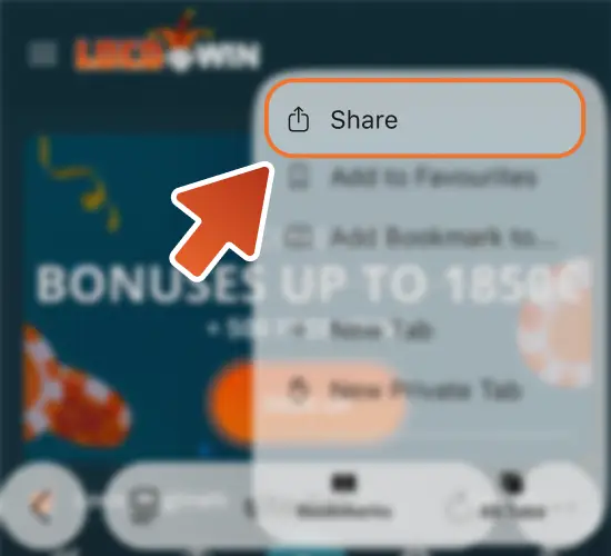 Click share button to get Locowin iOS app.